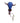 Native American Hand Made Mini Buffalo Rattle: Blue w Red Arrow - Back View 