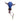 Native American Hand Made Mini Buffalo Rattle: Blue w Red Arrow - Back View 
