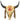 Painted Buffalo Bull Skull: Red Hand