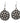 Native American Hand Beaded Earrings: Black & White Combo