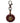 Native American Hand Beaded Keychain: Burnt Star