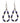 Native American Hand Beaded Earrings: Violet Umbra Dangles