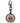Native American Hand Beaded Keychain: Coral Pink Combo