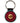 Native American Hand Beaded Keychain: Scarlet Melon