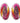 Native American Hand Beaded Post Style Earrings: Hot Pink