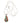 Native American Hand Made Necklace: Turquoise & Red Pipestone w/ Dragonfly Stamp